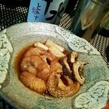 しみじみ美味しい、車麩と椎茸のすき焼き風